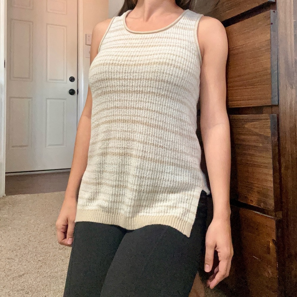 Marled Sweater Shirt Sleeveless
